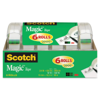 3M TAPE HANDHELD DISPENSER GREEN 6/PACK CLEAR